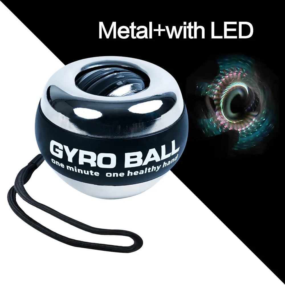 LED Gyroscopic Power Trainer ball Autostart Range Gyro Power
