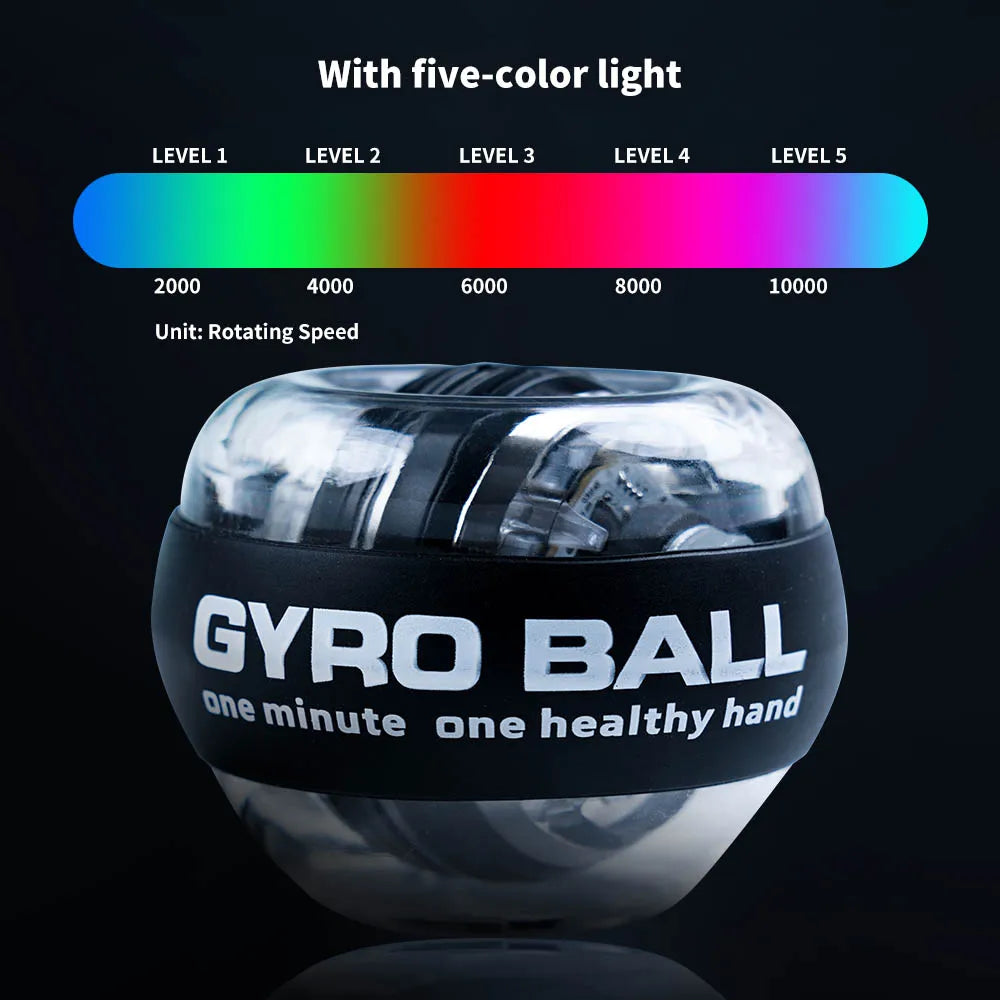 LED Gyroscopic Power Trainer ball Autostart Range Gyro Power