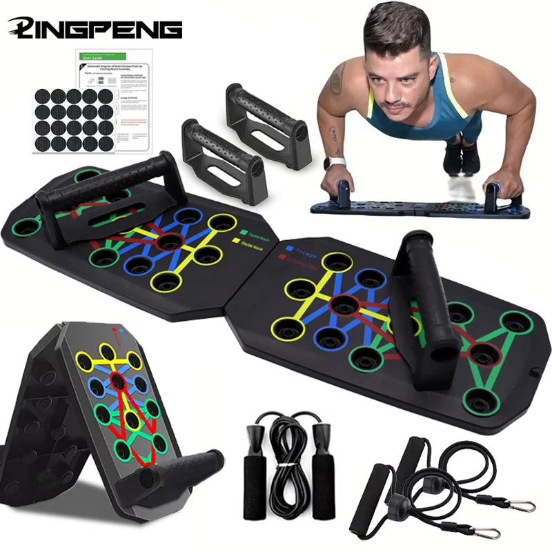 Portable Multifunctional Push-up Board Set With Handles
