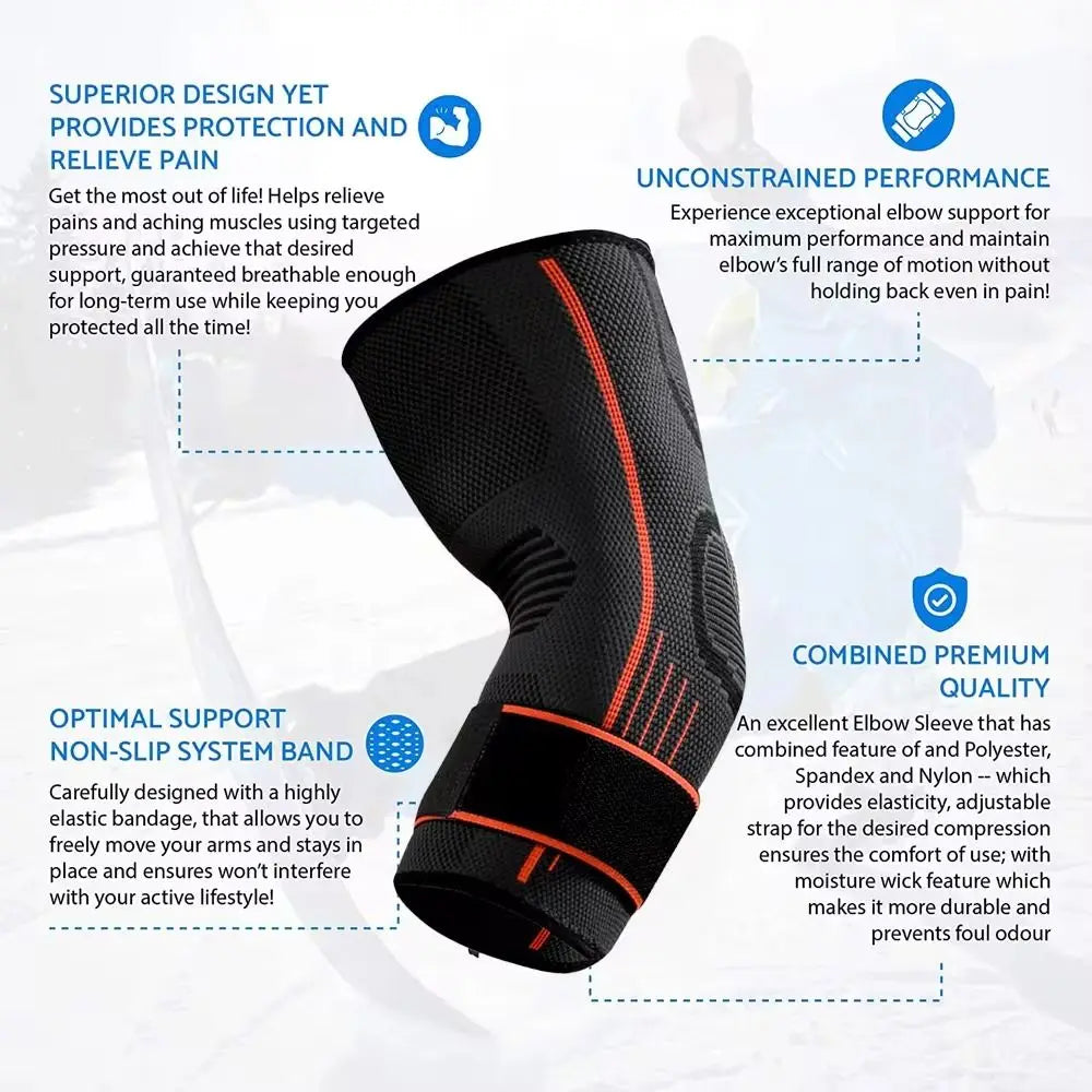Elbow Compression Sleeve Support Brace Arm Warmers